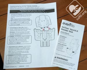 Evenflo GoTime assembly instructions