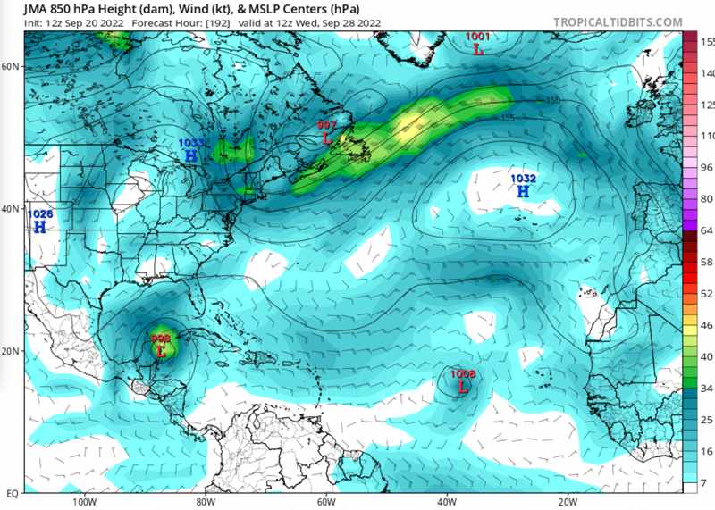 JMA model tropical storm or hurricane Hermine