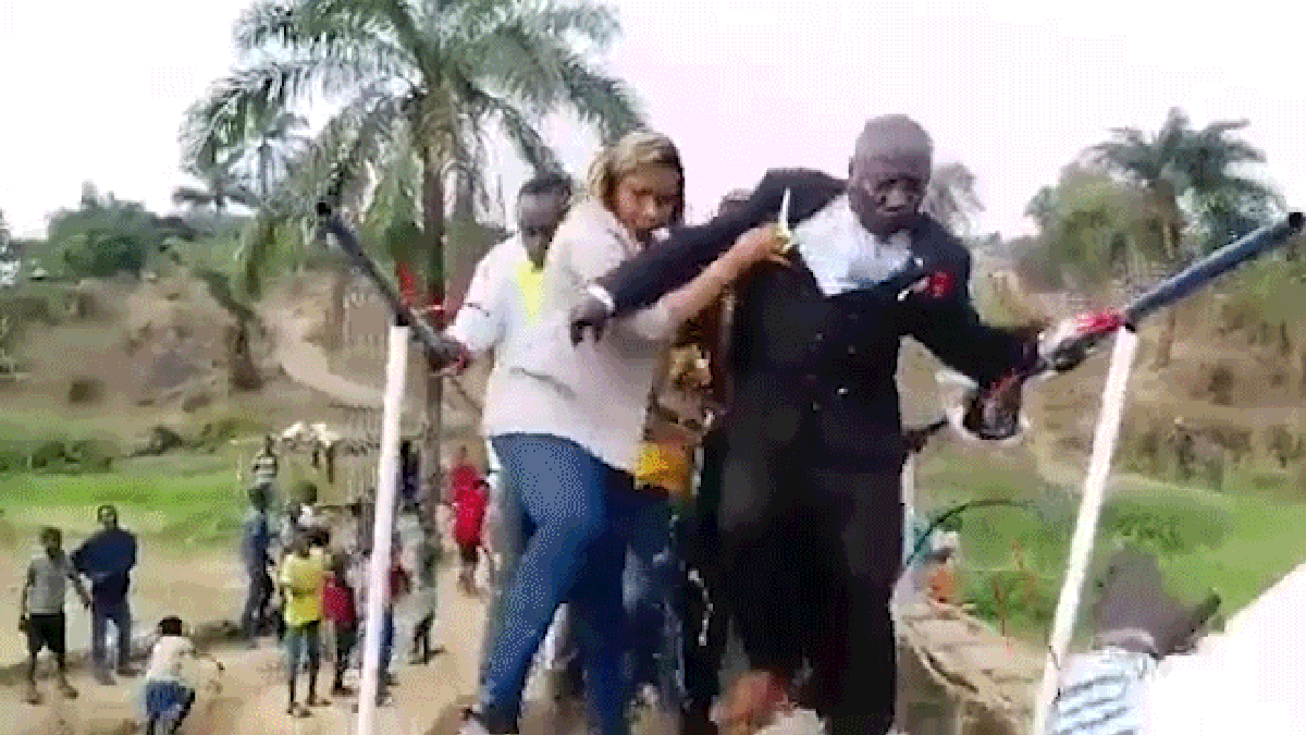 A Brand-New Footbridge in Congo Collapsed During its Ribbon-Cutting Ceremony