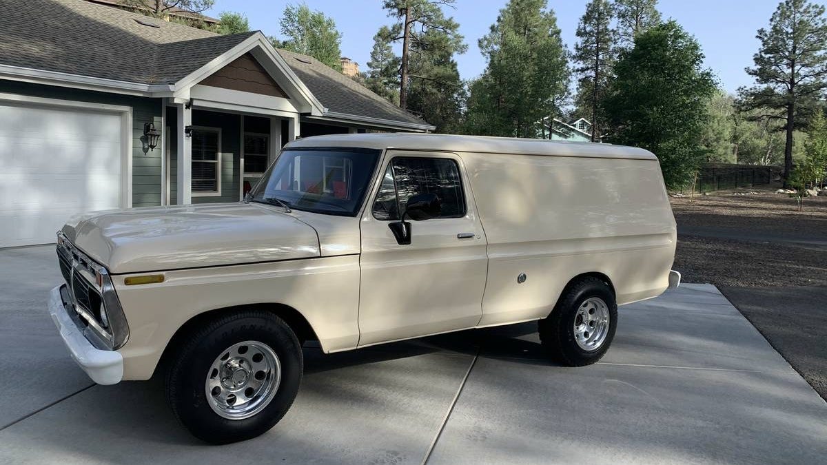 At $19,500, Is This 1975 Ford B-100 Panel Truck a Rare Deal?