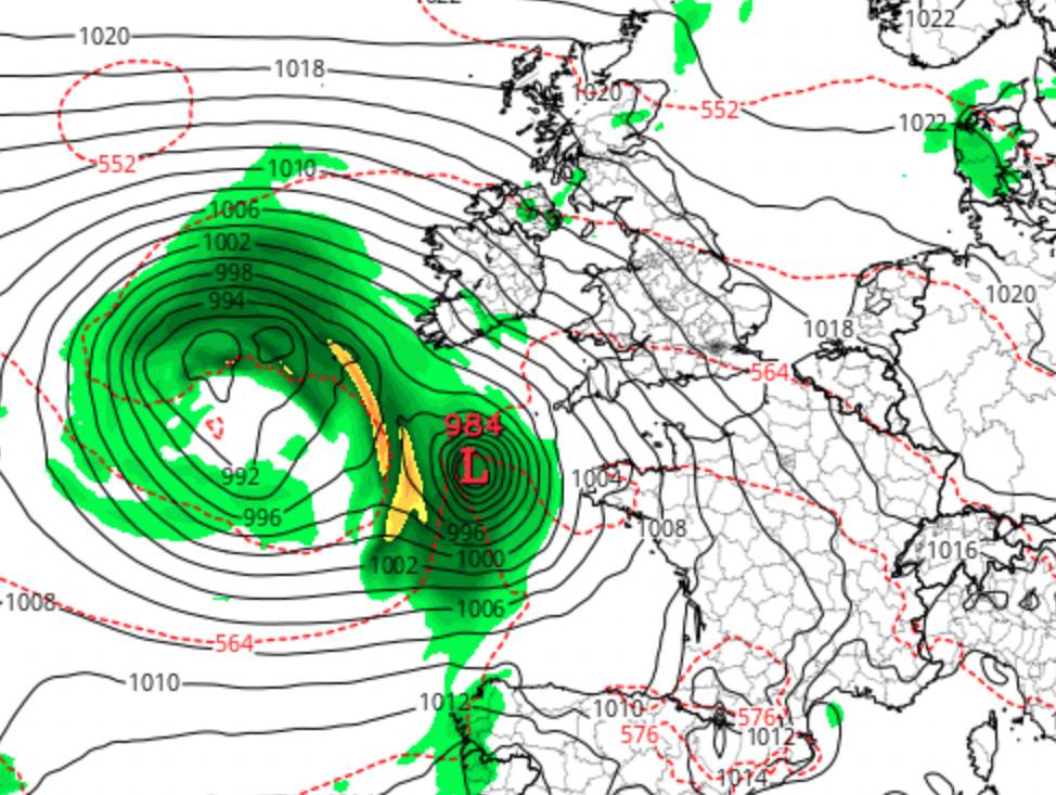 GFS storm Danielle