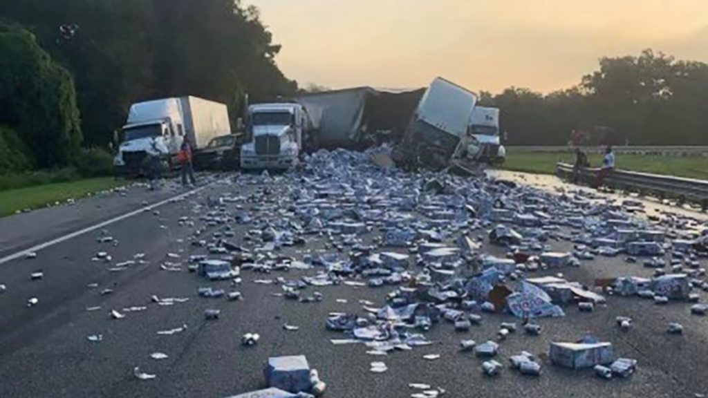 I-75 reopens in Florida after truck crash covers highway in beer