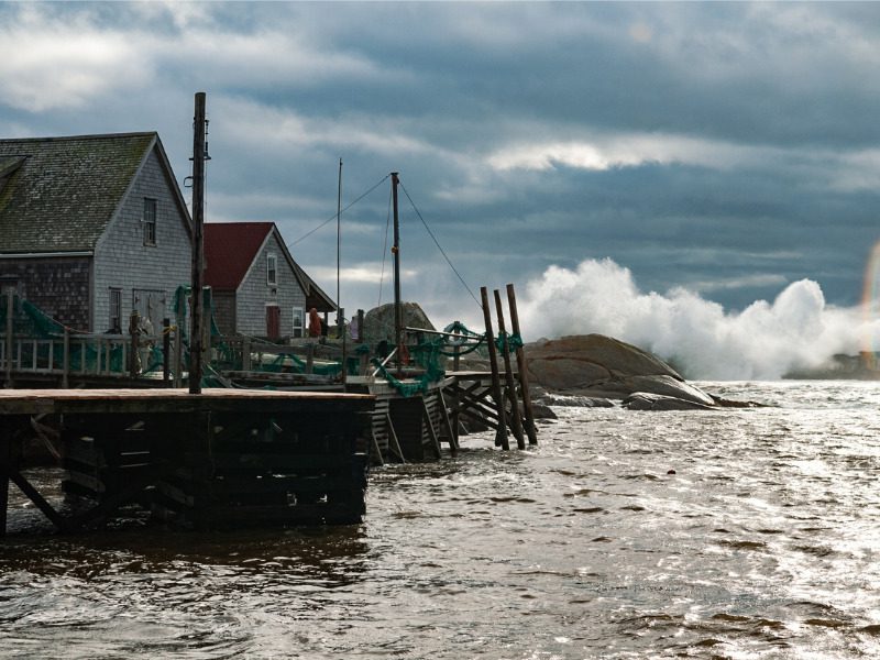 Coastal storm in Nova Scotia