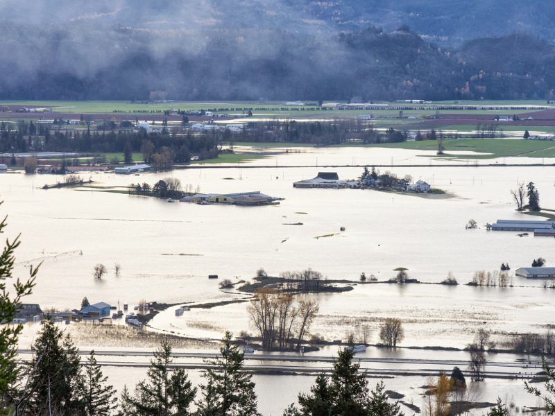 Flooding in Abbotsford, B.C. in November 2021