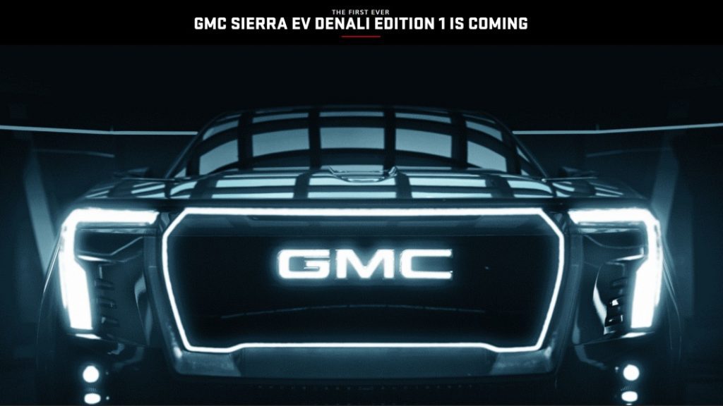 GMC Sierra EV Denali Edition 1 teased before Oct. 20 debut