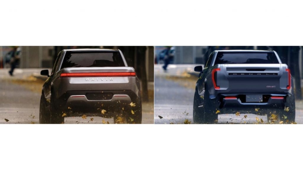 GMC caught using Rivian R1T image for Sierra Denali EV Photoshop