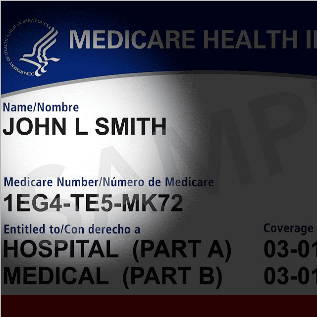 A Medicare card screenshot