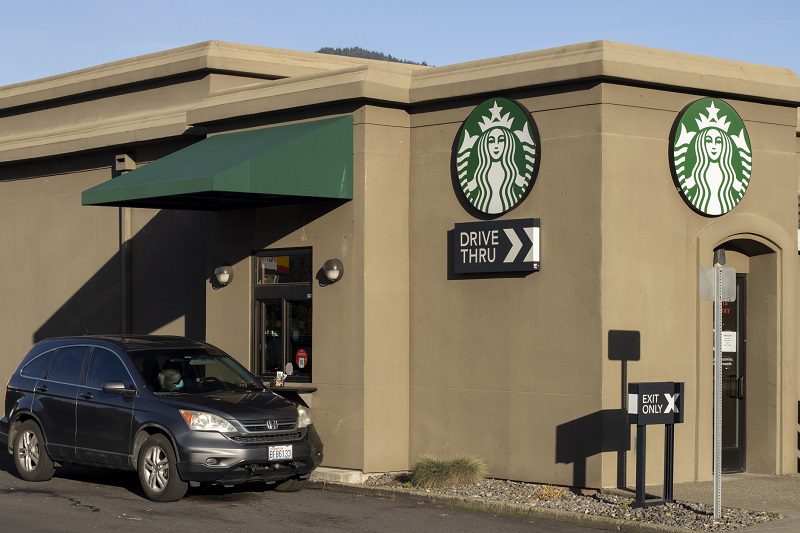 Starbucks Coffee Shop Drive Thru Window