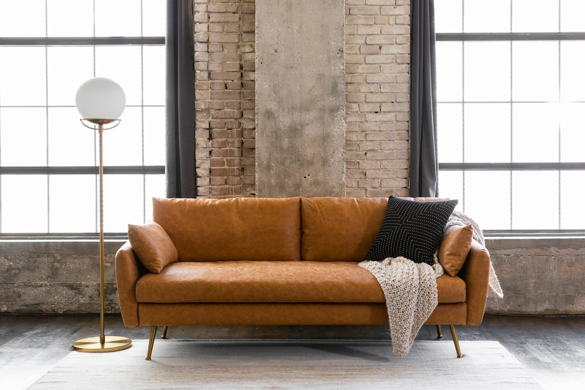 Vegan Leather Park Sofa