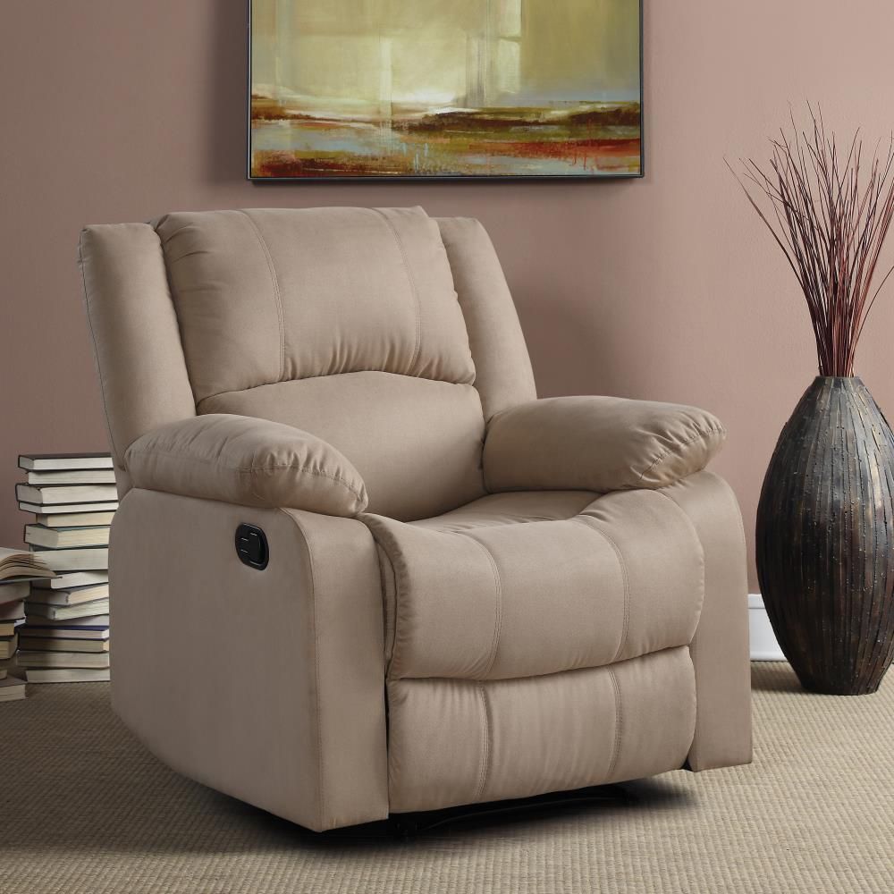 Beige Microfiber Recliner