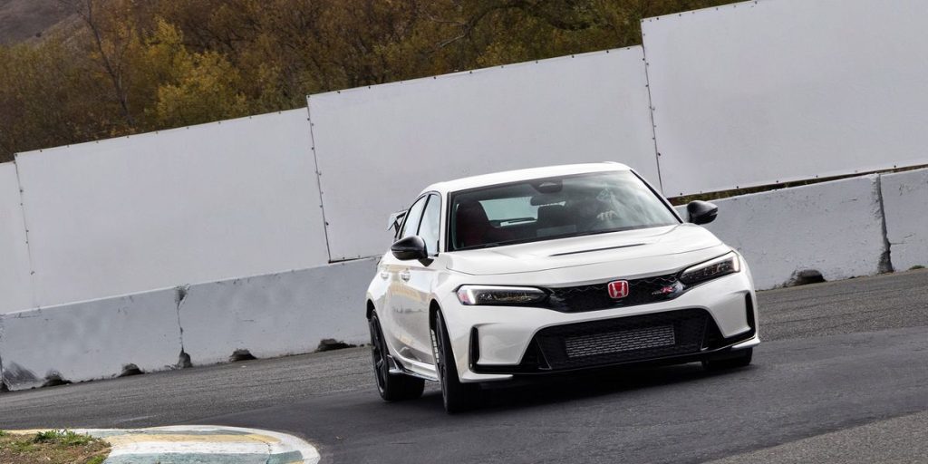 Slipping and Sliding in the 2023 Honda Civic Type R around a Wet Sonoma Raceway