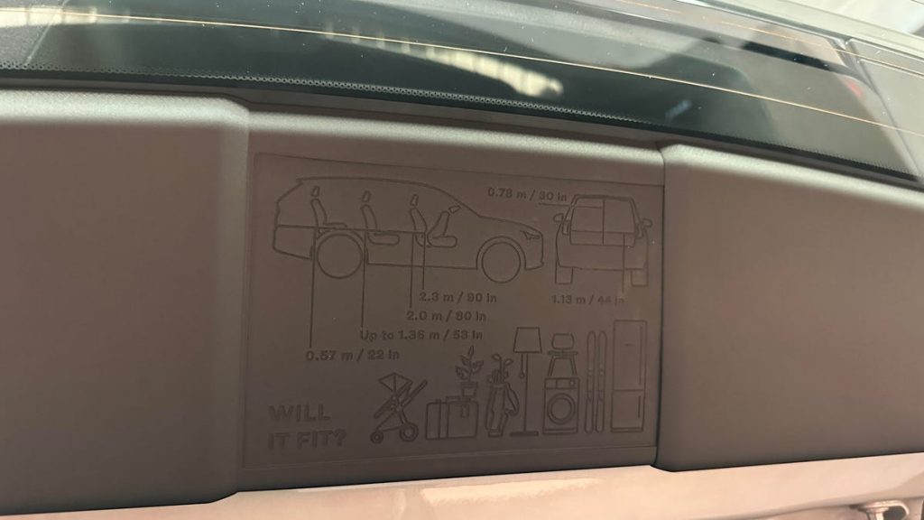 The 2024 Volvo EX90 Has the Handiest Cargo Chart Built Into the Tailgate