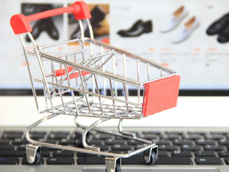 Shopping cart representing selling a business