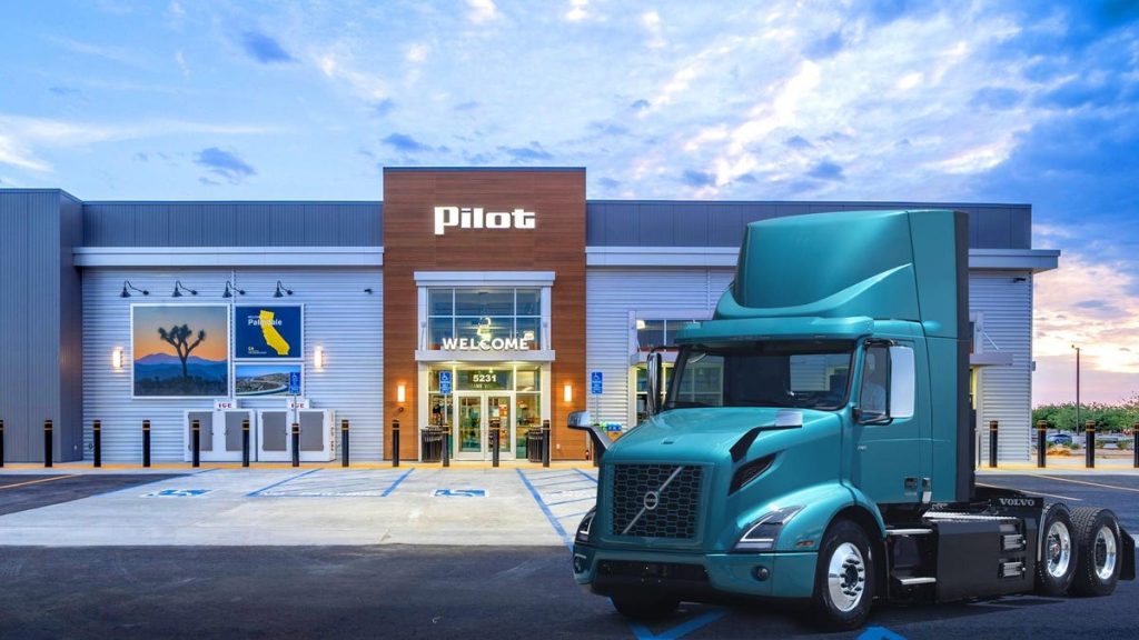 Volvo and Pilot Are Going to Put Commercial EV Chargers at Pilot and Flying J Travel Centers