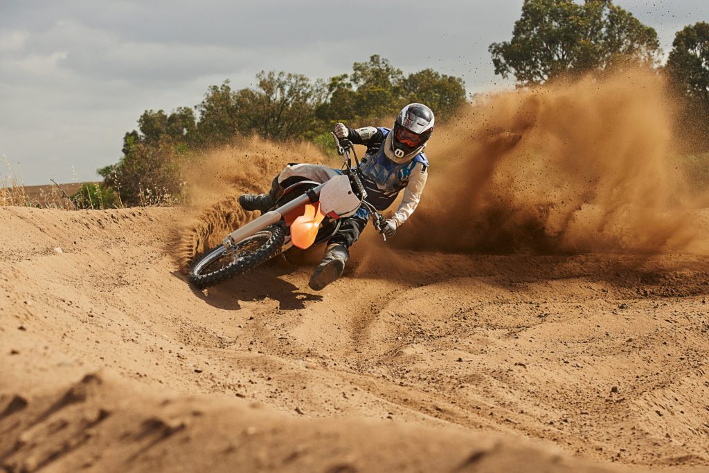 Shot of a motocross competition