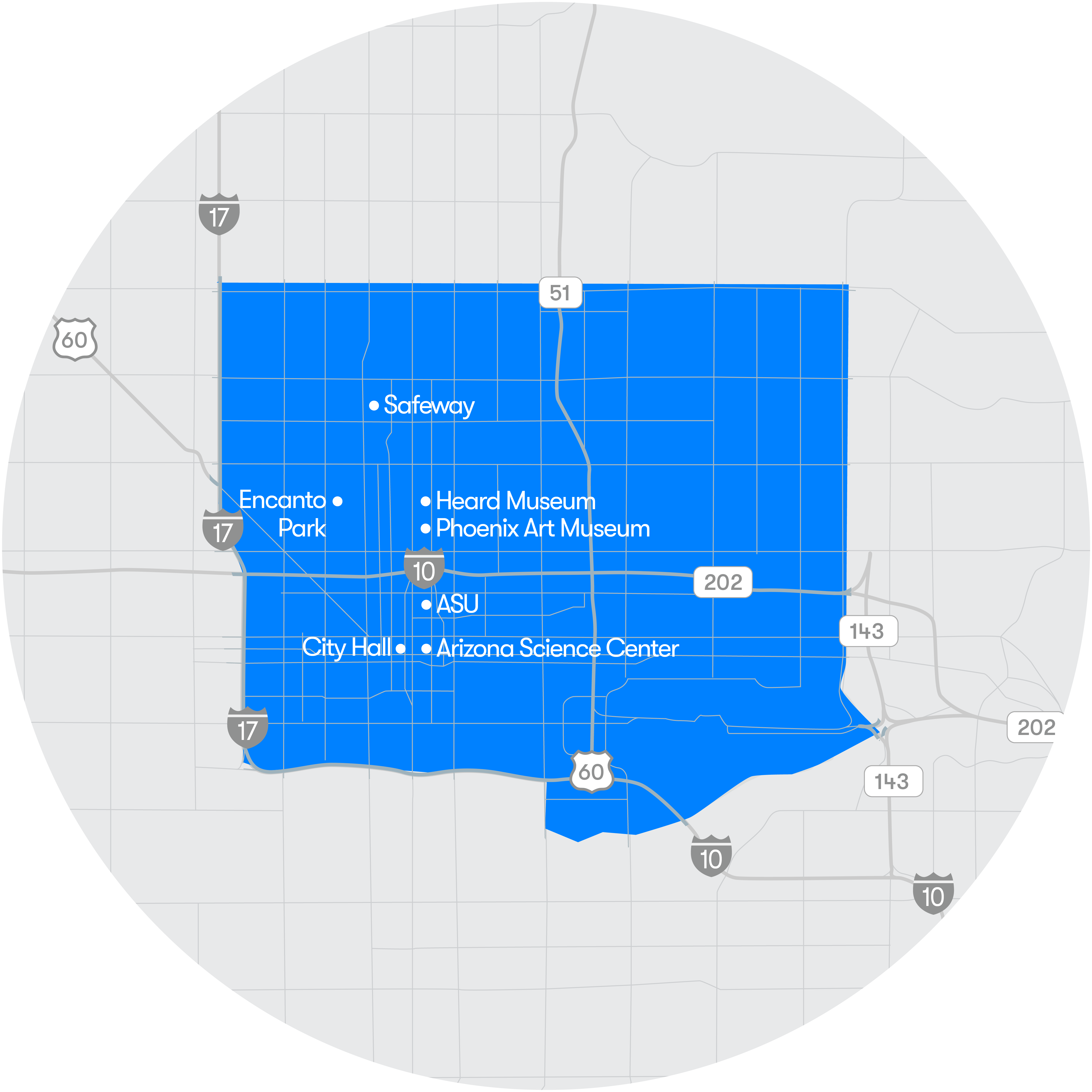 map of downtown phoenix