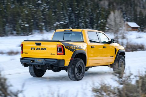 2023 ram 1500 trx havoc edition rear driving shot