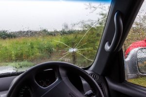 Broken windscreen