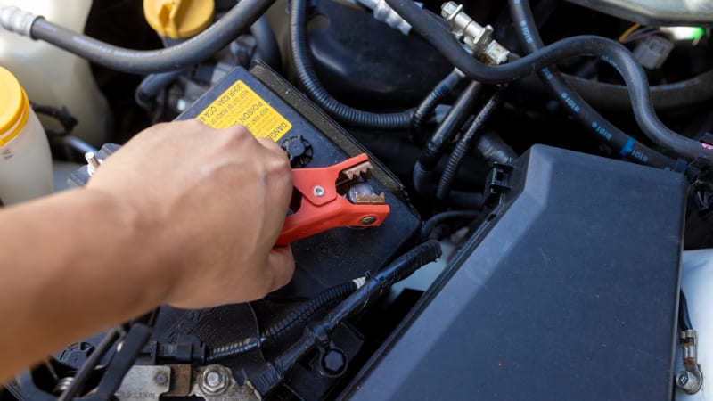 Car Battery Repair - Connecting Jumper Cables