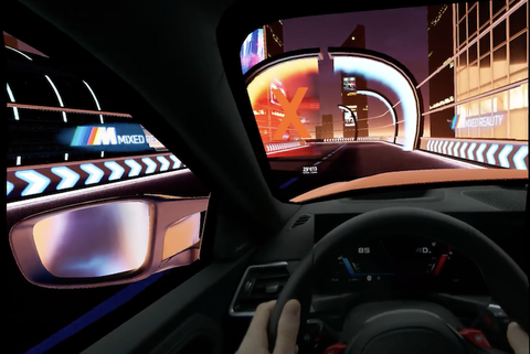 driving shot from bmw's m mixed reality