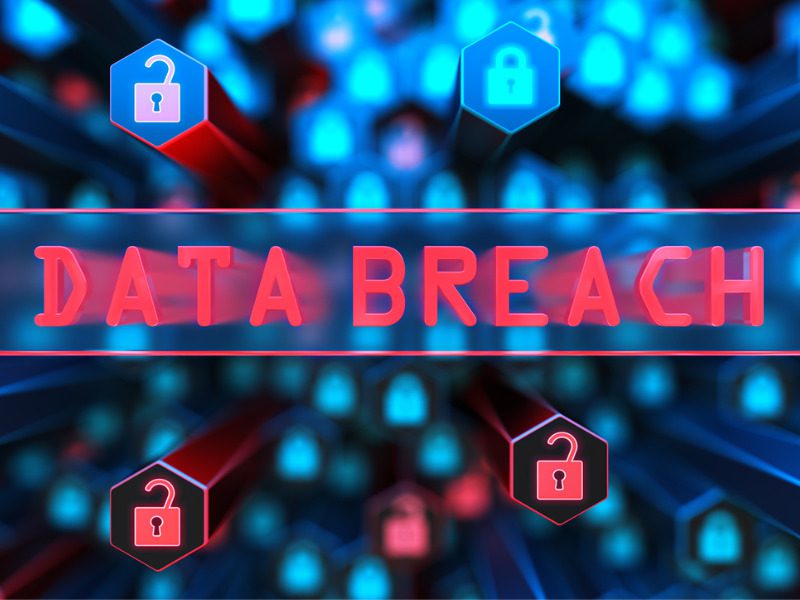 Hacker attack and data breach concept