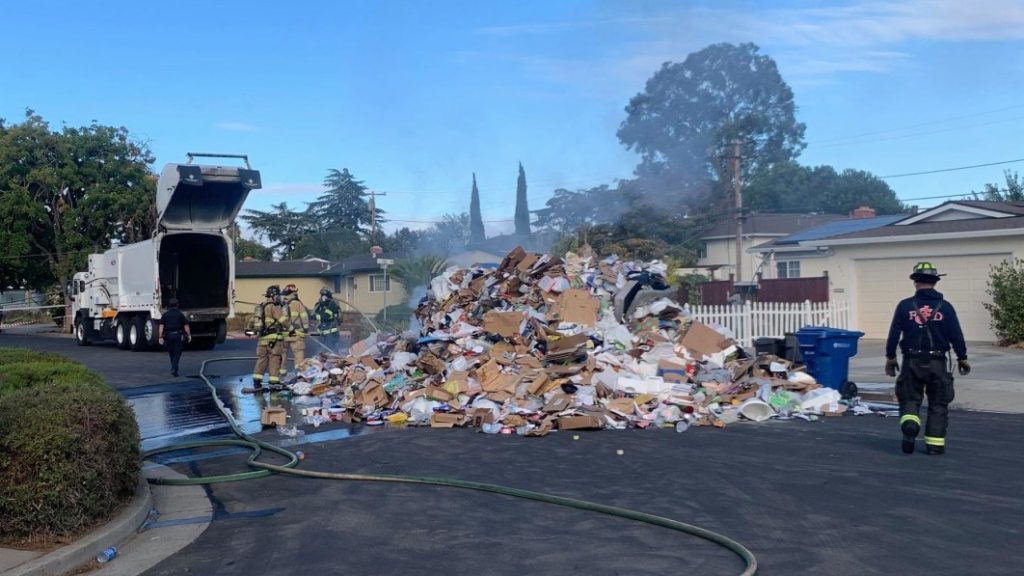 Lithium ion batteries ignite three garbage truck fires in California