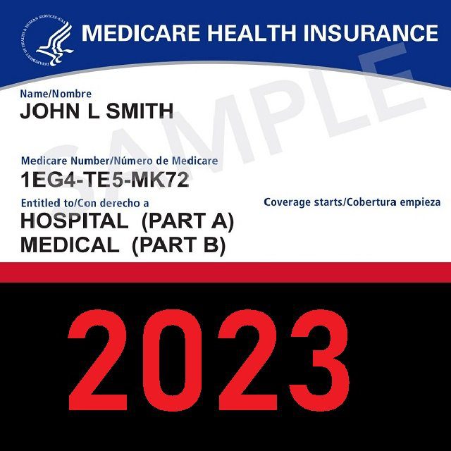 A Medicare card with the number 2023 under it.