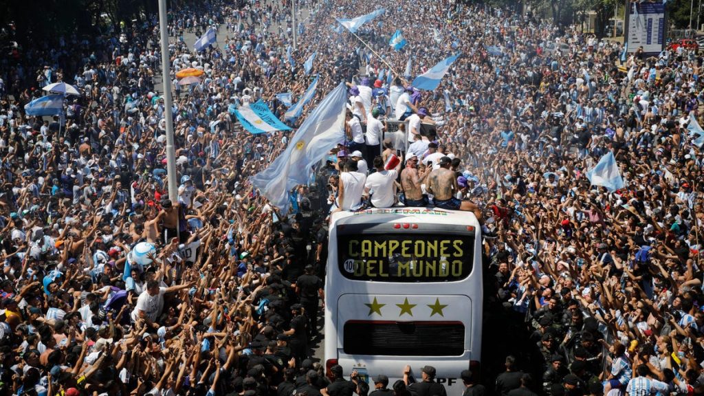 Millions of Fans Take Over Roads and Highways of Buenos Aires During World Cup Celebration