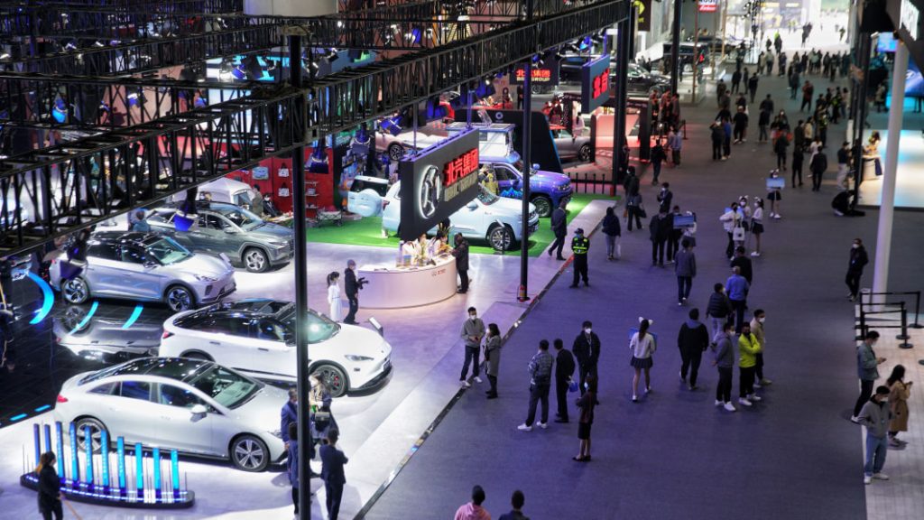 A concept car caught on fire in its 2022 Guangzhou Motor Show booth