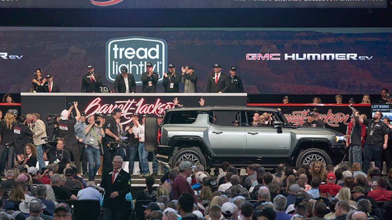 Barrett-Jackson rundown: 2024 GMC Hummer EV, Colin Powell's Corvette and more