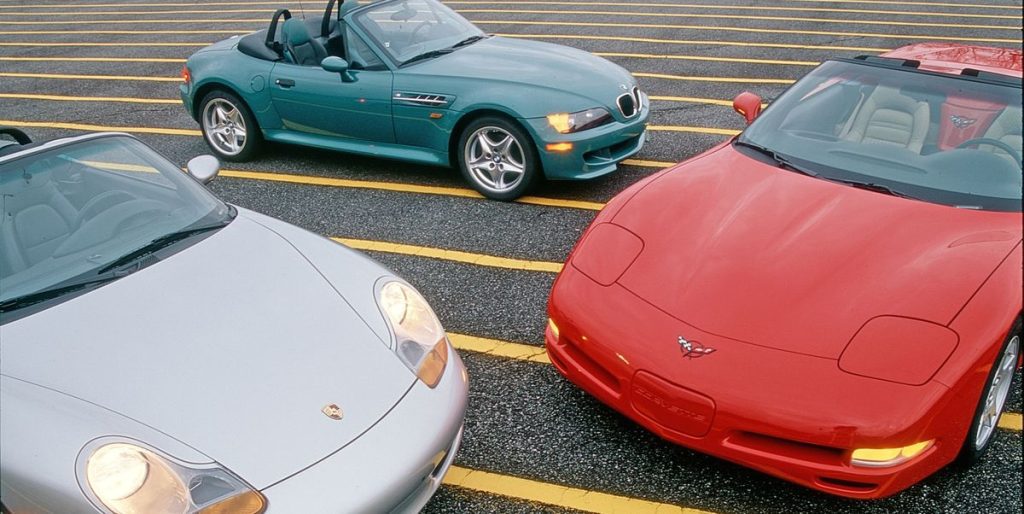 From the Archive: 1998 BMW M Roadster vs. Chevrolet Corvette vs. Porsche Boxster