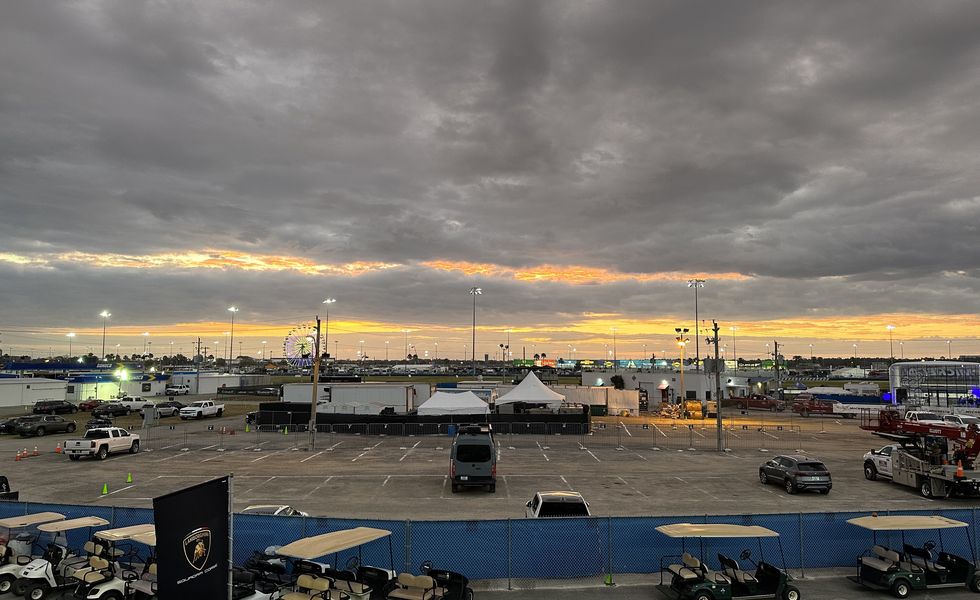 sunrise at the 24 hours of daytona