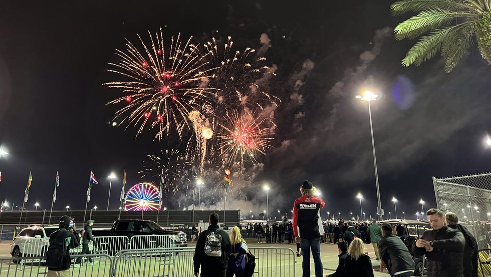 fireworks show at the 24 hours of daytona