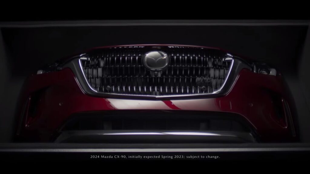 Mazda CX-90 teased again in 'unboxing' video