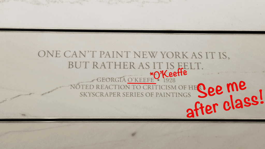 NYC's Brand New $11 Billion Train Terminal Misspelled Georgia O'Keeffe's Name