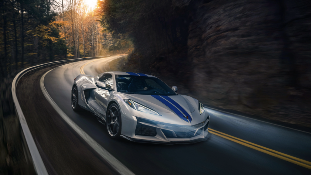 The 2024 Chevrolet Corvette E-Ray Can Turn off Its Front-Axle Motor for Better Burnouts