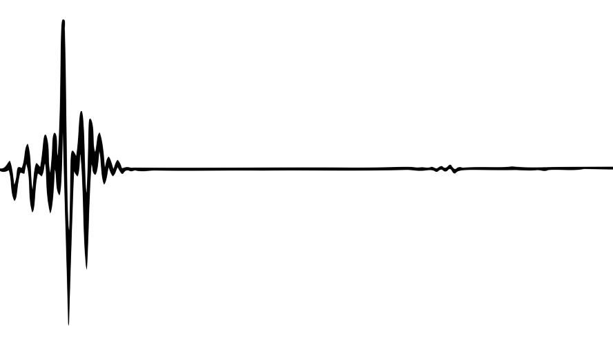 Earthquake seismograph pattern