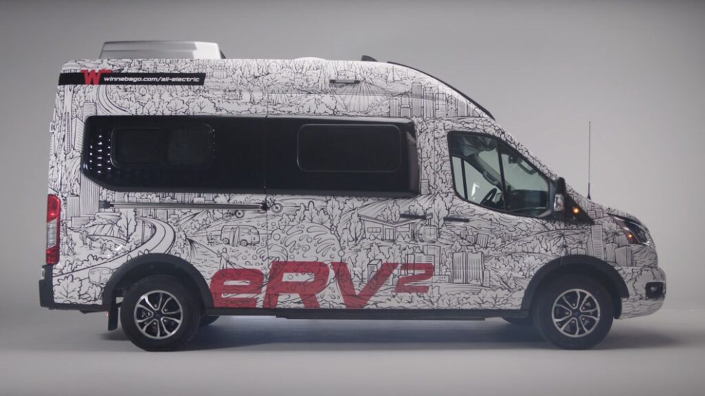 Winnebago shows Ford Transit-based electric eRV2 prototype