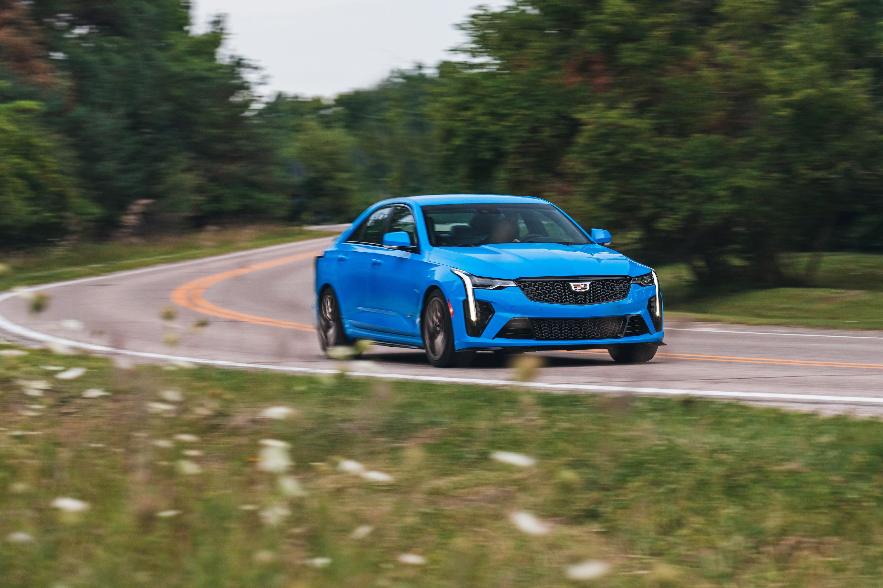 2022 cadillac ct4v blackwing driving