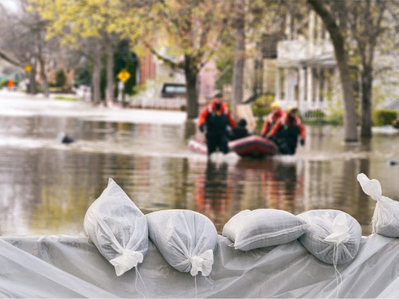 Sandbags for flood protection