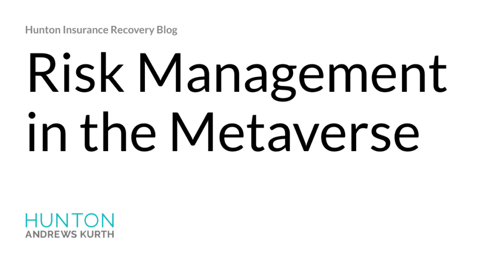 Risk Management in the Metaverse