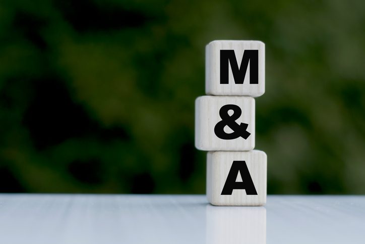 Blocks with M&A written on them