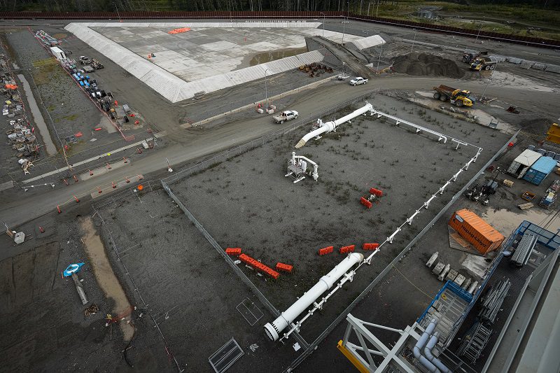 The Coastal GasLink pipeline under construction.