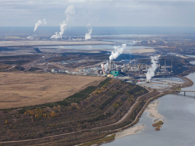 Oilsands refineries near Athabasca River