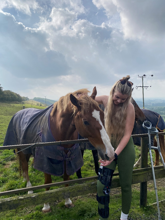 Lidija with two horses