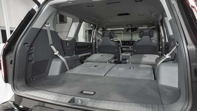 2024 Kia EV9 seats folded flat cargo area