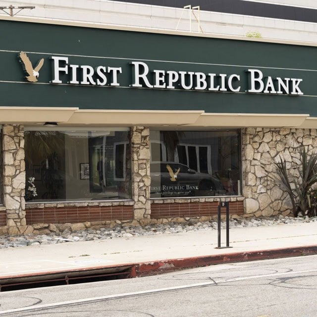 A First Republic Bank branch in Santa Monica, California