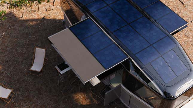 A photo of the solar panels on the roof of the Lightship. 