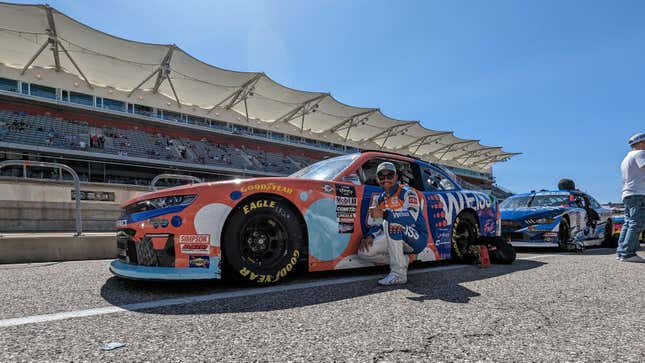 Perez ahead of the start of the NASCAR Xfinity Series Pit Boss 250.