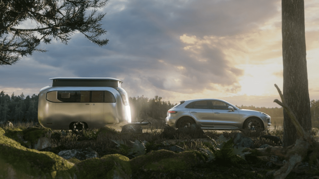 Airstream and Porsche show electric camper combo at SXSW